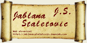 Jablana Staletović vizit kartica
